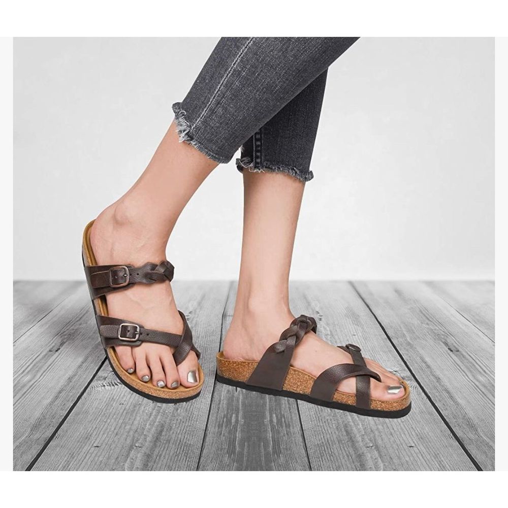 AEROTHOTIC Women's Cork Footbed Slide Sandals